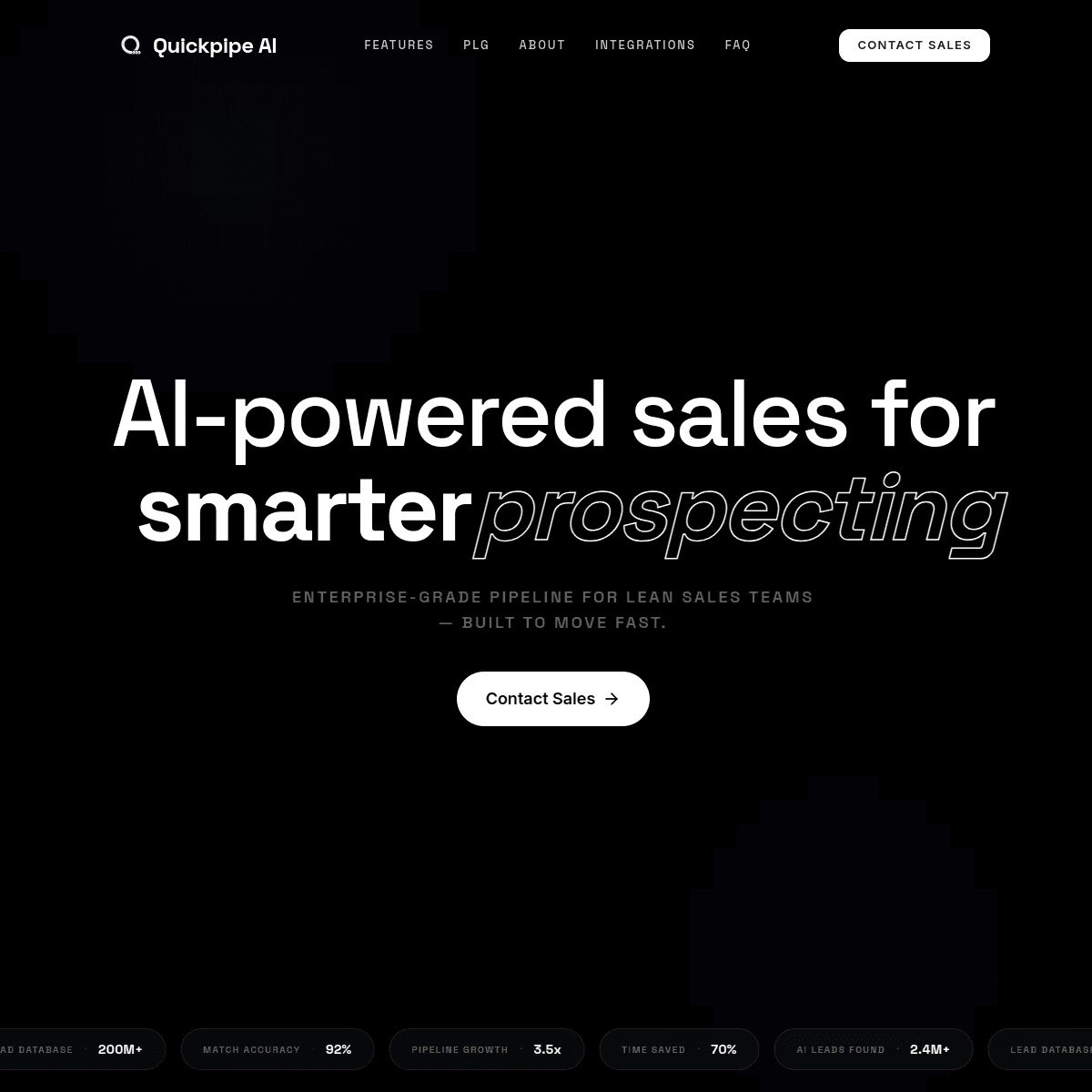 Quickpipe AI website preview